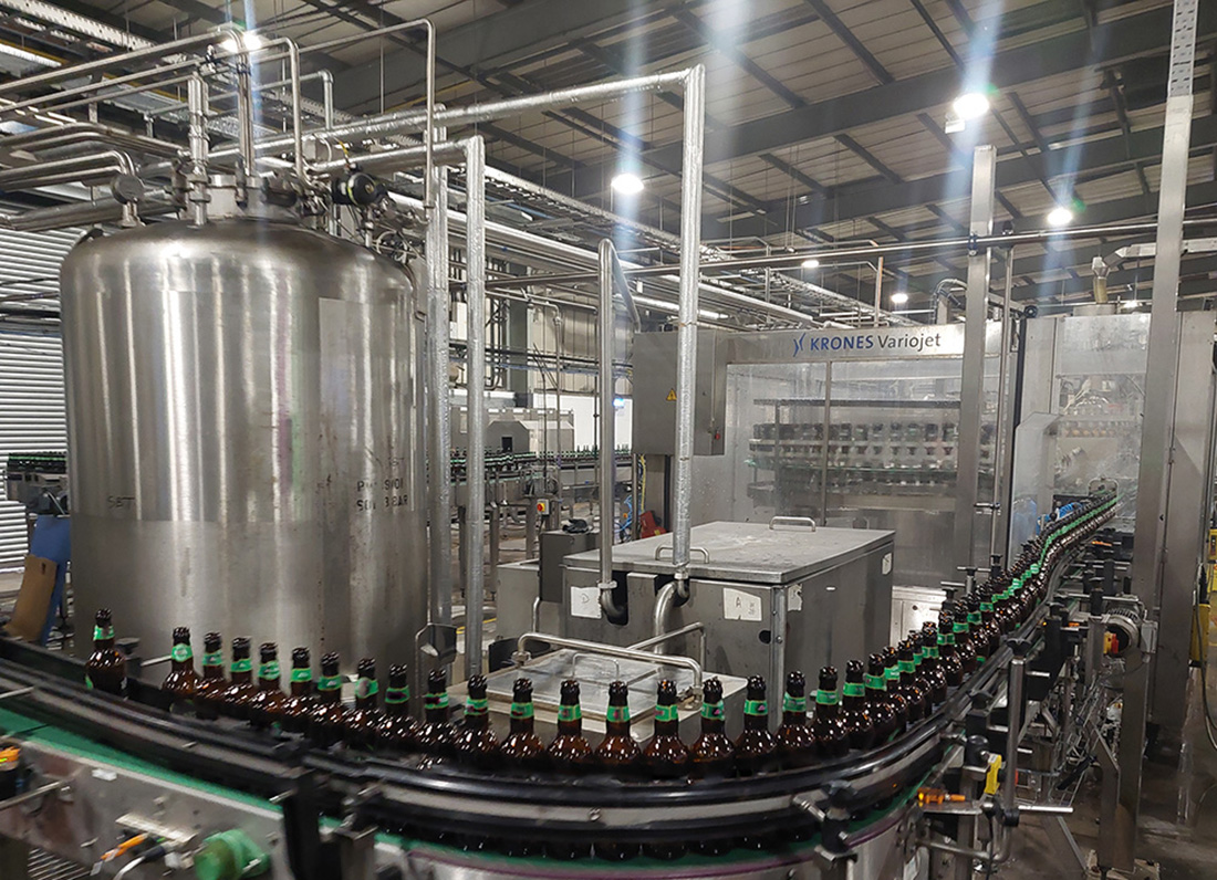 Krones Variojet Glass Line for Carbonated Soft Drinks and Beer